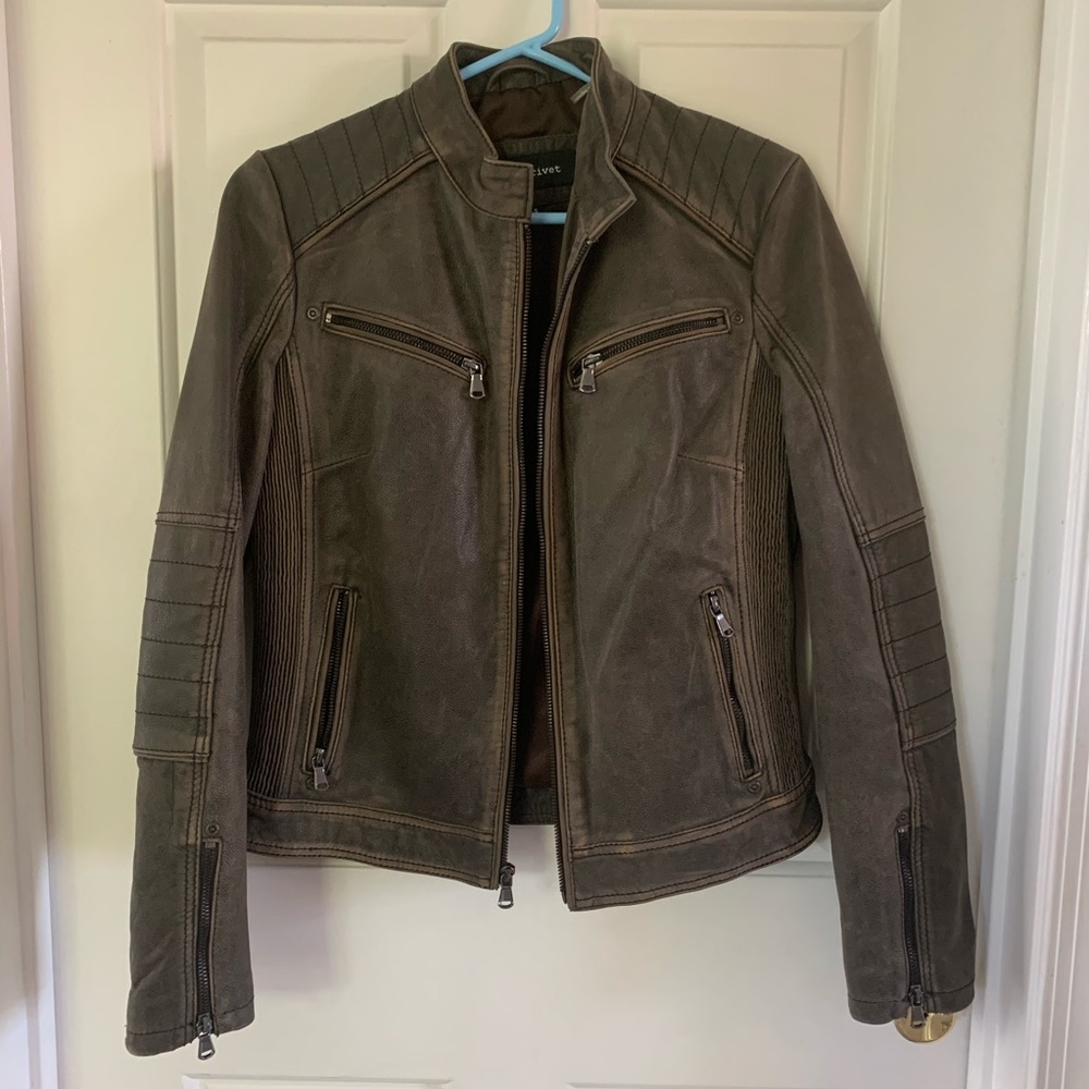 GENUINE LEATHER DISTRESSED JACKET